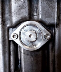 Mercedes OM606 blanking plate for oil sensor for oil sump pic 4